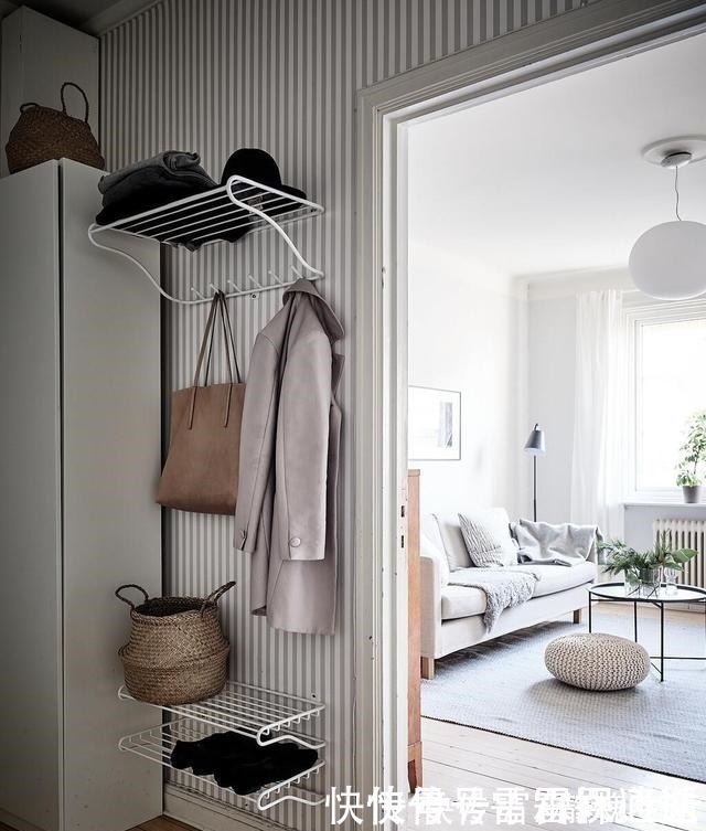 墙架|小户型越住越大学她家的66㎡小宅,贴心的一条动线!太好看了!