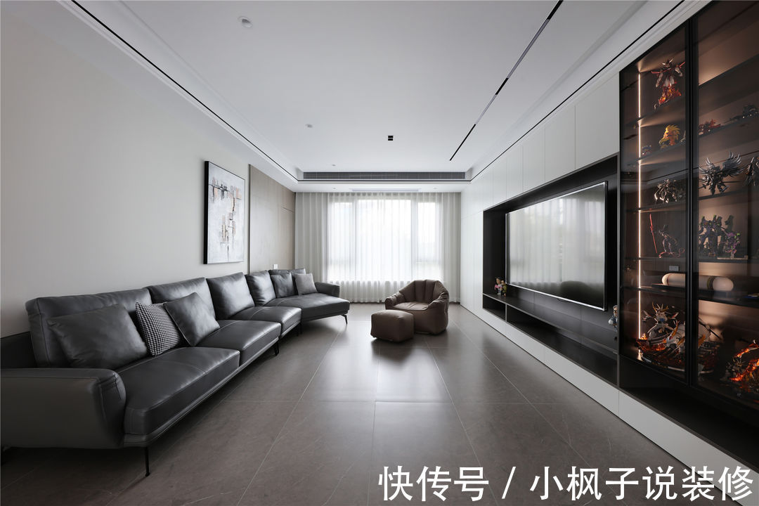 深色|四房里三代人的生活,155㎡简约不花哨,能让家务少一半