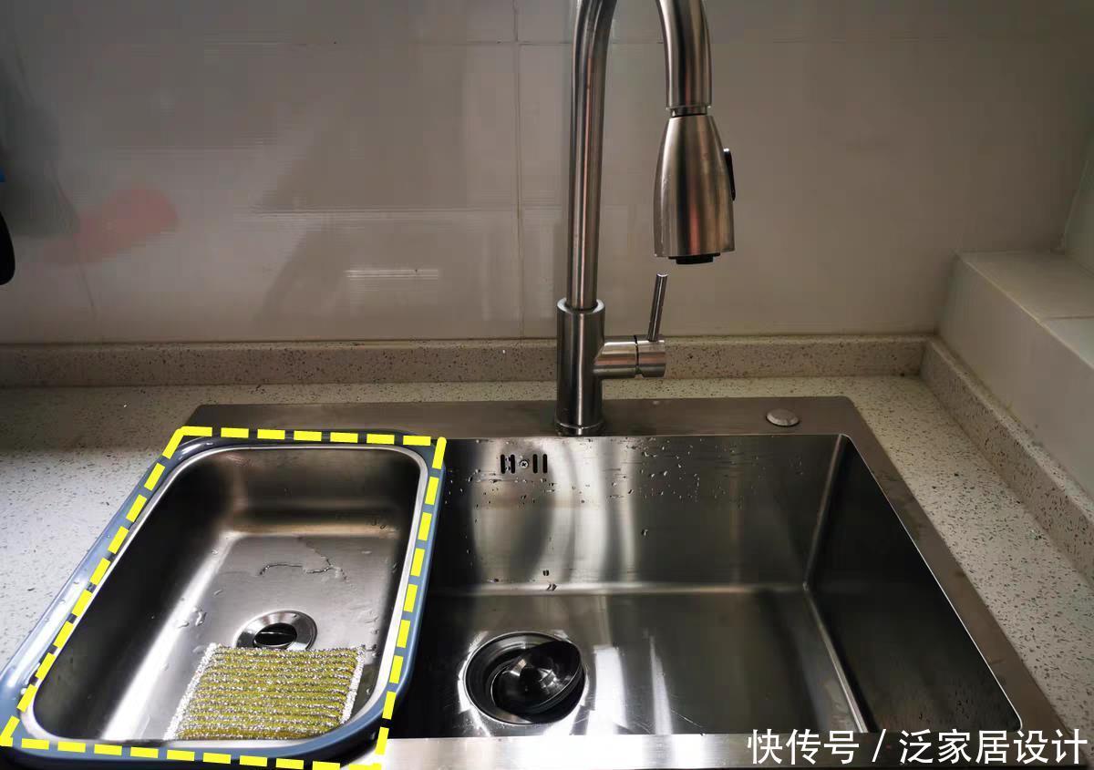 厨房|压根不纠结厨房水槽选单还是双,安装可移动的子母槽,可随意切换