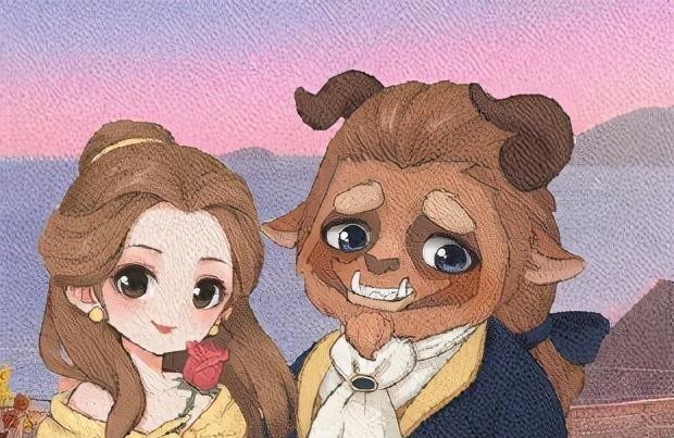 灰姑娘|迪士尼公主情侣头像,公主们都有属于她的王子,艾莎却有些不对劲