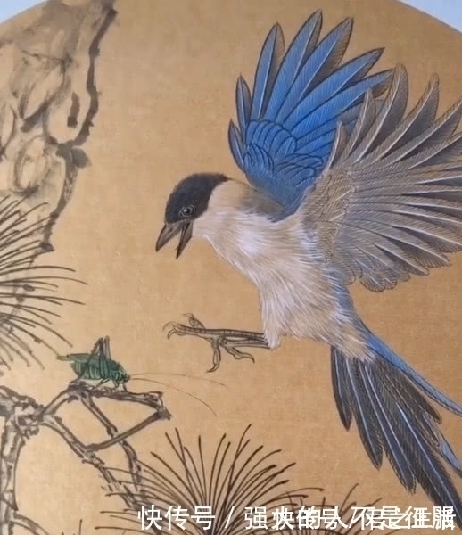 画界@美术生画喜鹊,看手法就感觉不一般,作品完成后:画界大仙!