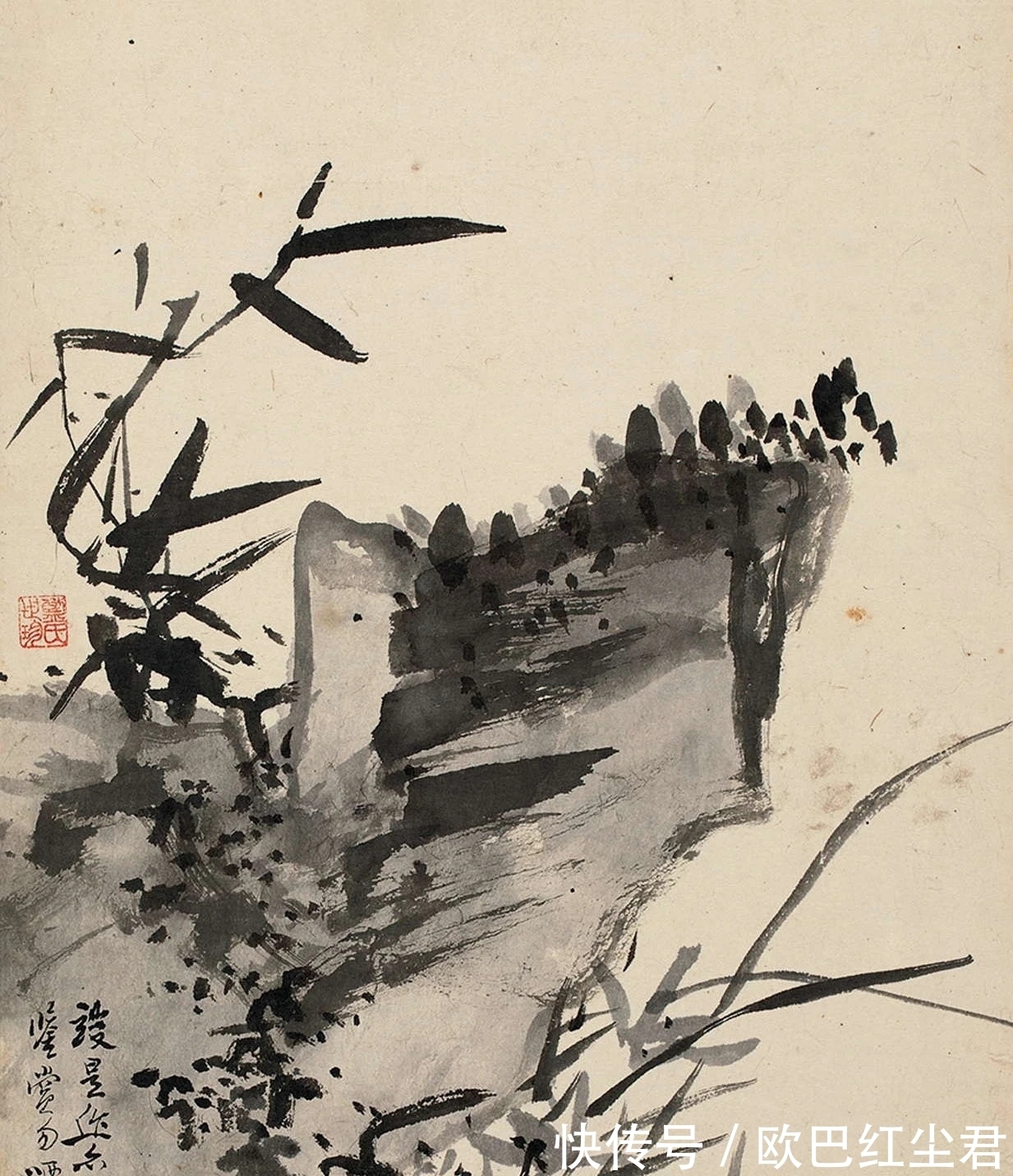 逸品$难得一见的水墨花鸟画逸品!蓝瑛《兰竹石册》十二开