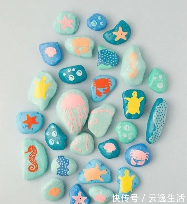 彩纸!捡些石头回家,再也不为手工课作业愁附5个DIY石头彩绘教程