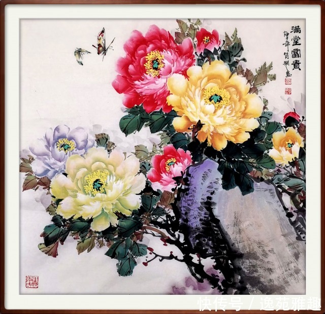 【画作欣赏】心中牡丹开,处处是暖阳,画家王润之作品欣赏