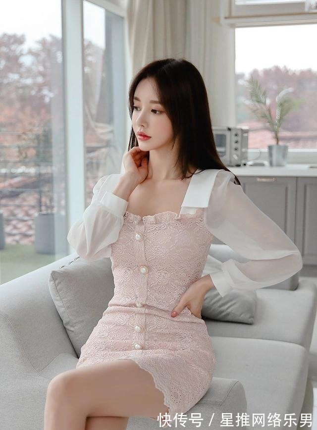 穿搭|潮流穿搭:幻粉玲珑少女波斯粉菊包臀裙,孙允珠的穿搭真可爱