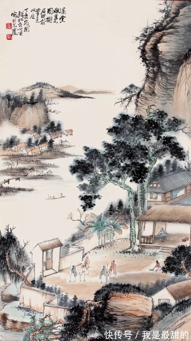 新国画@“新国画”以前他怎么画画?钱松嵒早期山水画