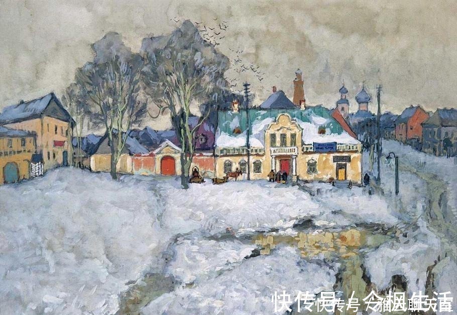 油画$俄罗斯印象派画家，康斯坦丁诺维奇加勒巴多夫，油画作品欣赏