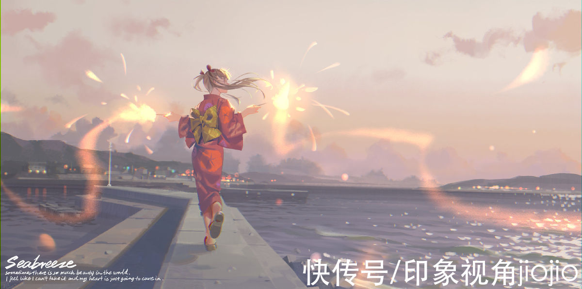 油画|油画质感与天真萝莉相结合的插画，非常的明亮生动