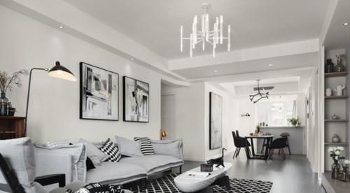 户型|极致的灰白色调,打造130㎡简约风住宅,看完就想直接入住