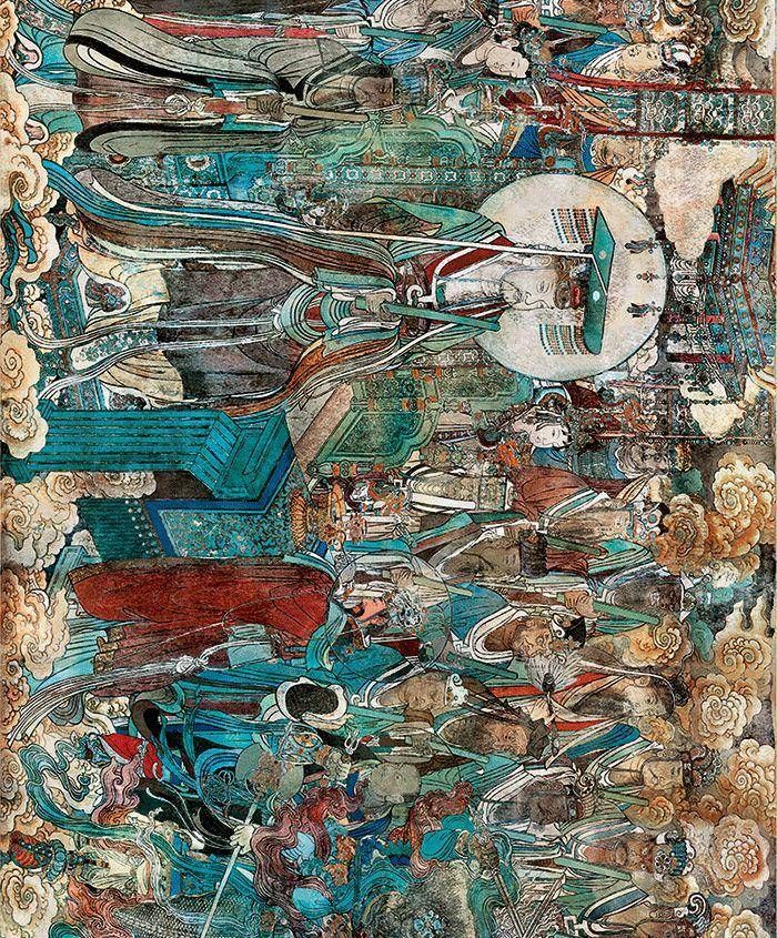 元始天尊#鉴赏|永乐宫壁画里的色彩美学