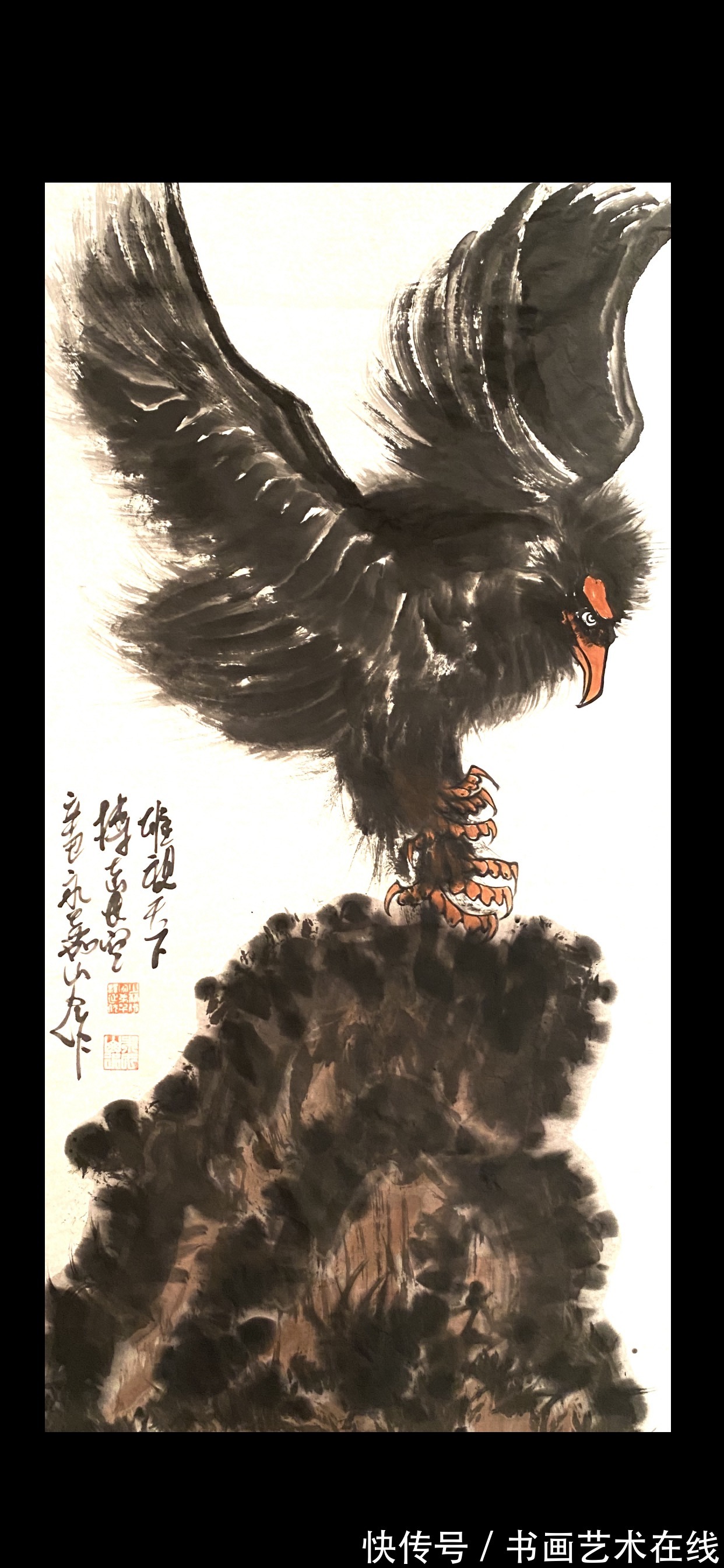 山水画|溪山无尽 笔墨有情——国画家、画鹰大家、指墨画艺术大师朱祖国