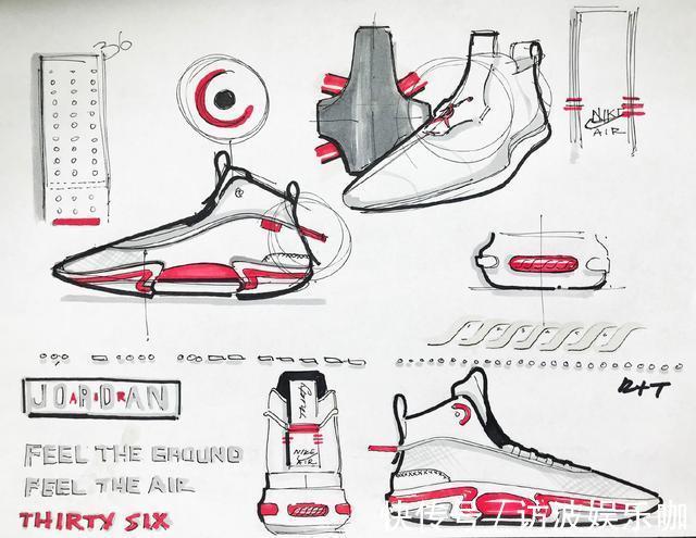 zoom 是双好鞋?详解AJ36手稿:追求轻质,缓震顶配,和前几代没差别?