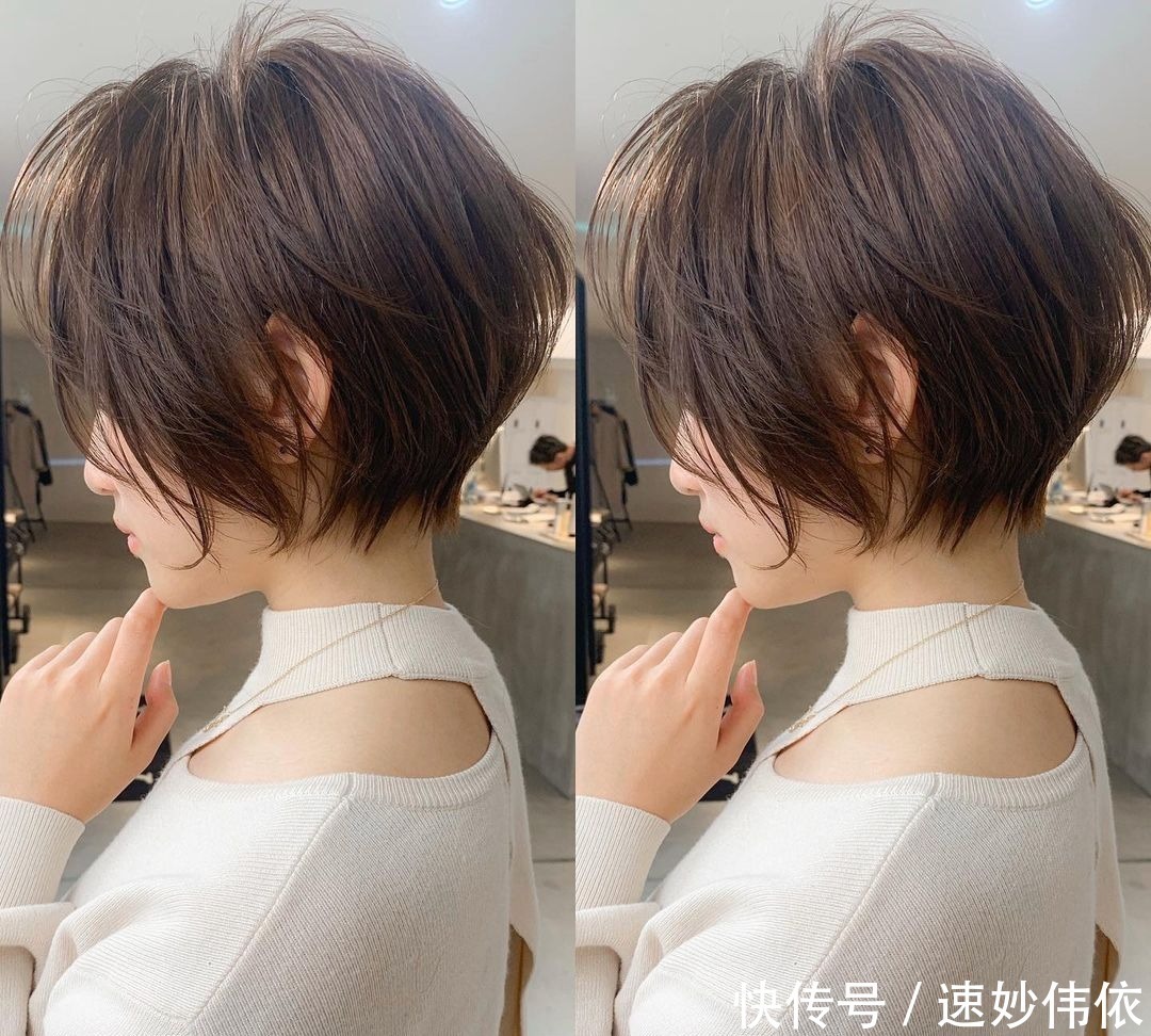 剪短|这才叫短发，立体蓬松很有线条感，你那只是把头发剪短了