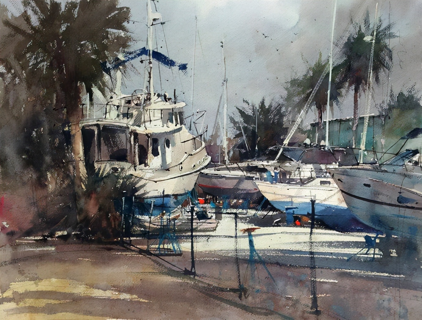 弗拉迪斯拉夫!印象水彩/美国当代艺术家弗拉迪斯拉夫水彩作品