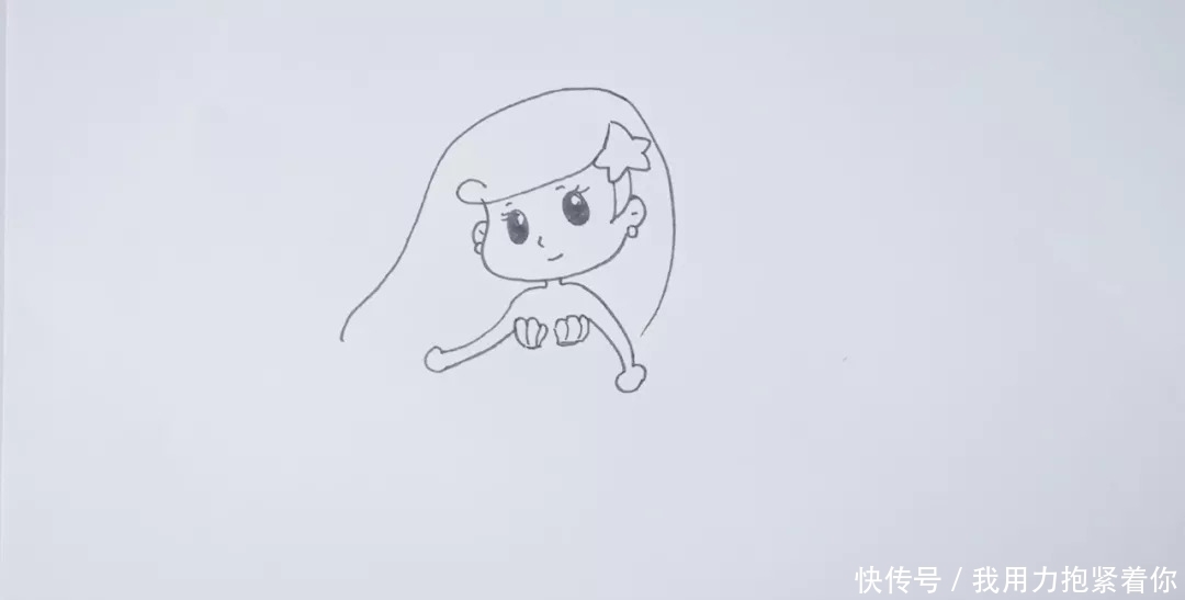 简笔画|简笔画:美人鱼,五分钟学会,卡通人物