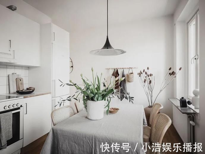 厨房|灵感家65㎡一室一厅,转角客厅和厨房简直美哭我