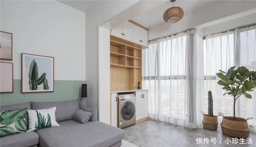 衣物|阳台这么设计，既不影响晾衣服，还能作为休闲区！太聪明了