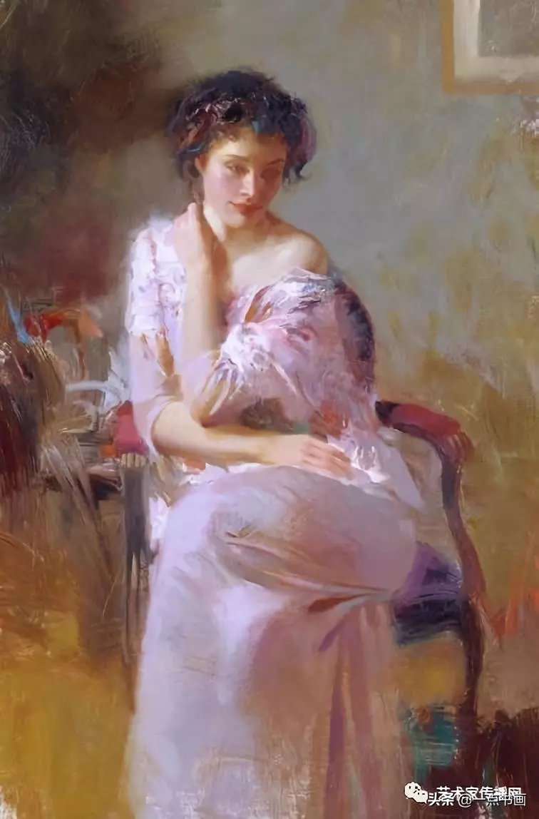 美术学院$皮诺德埃尼的油画人物,色彩斑斓,动静结合,光彩照人