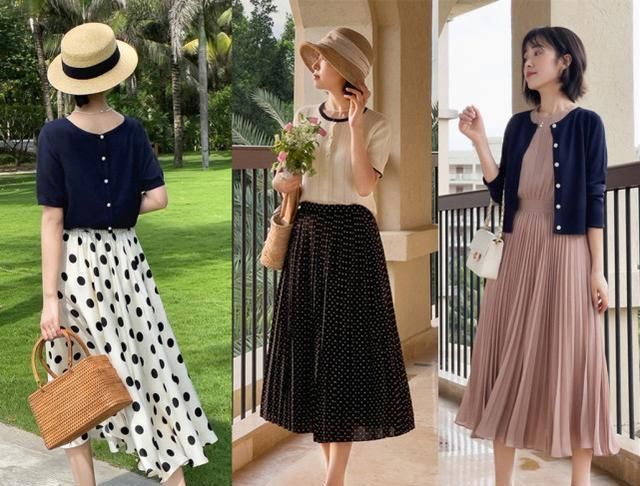 针织衫 这个初秋少不了裙子的穿搭!今年流行这样穿,时髦优雅还很清爽