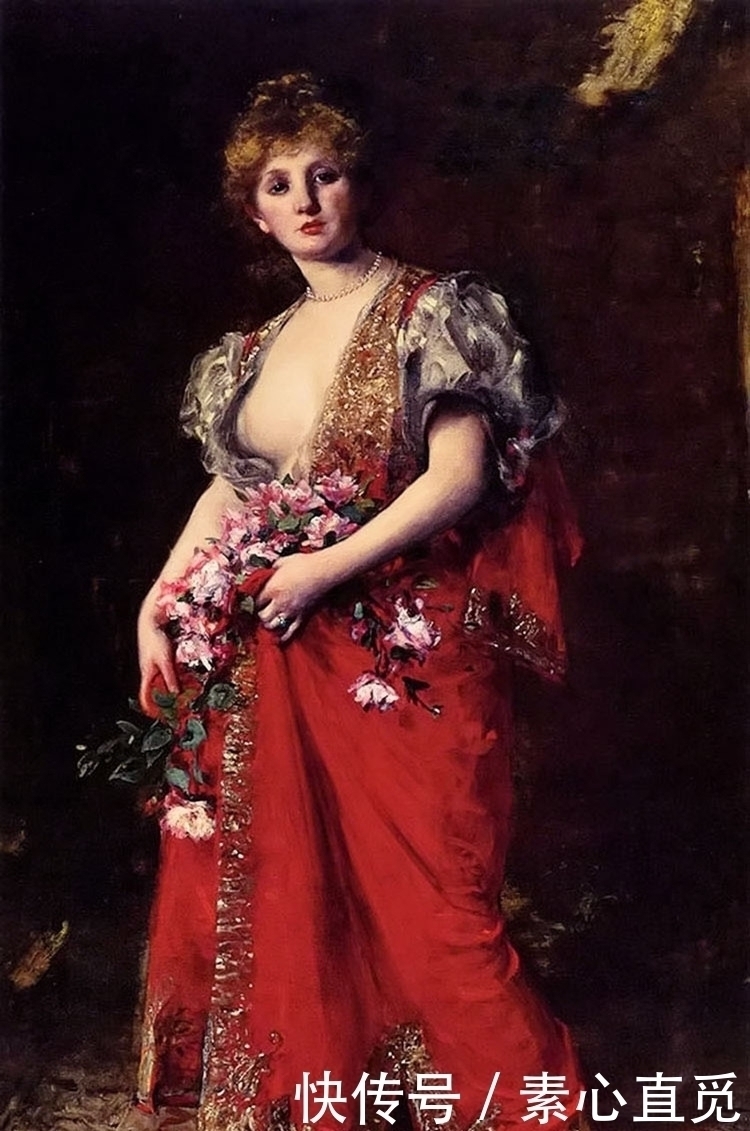 肖像$法国画家,查尔斯·奥古斯特·埃米尔·杜兰德,油画作品欣赏