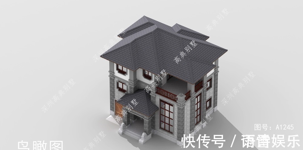 三层|中式三层别墅,户型方正,四面通风,采光极佳。