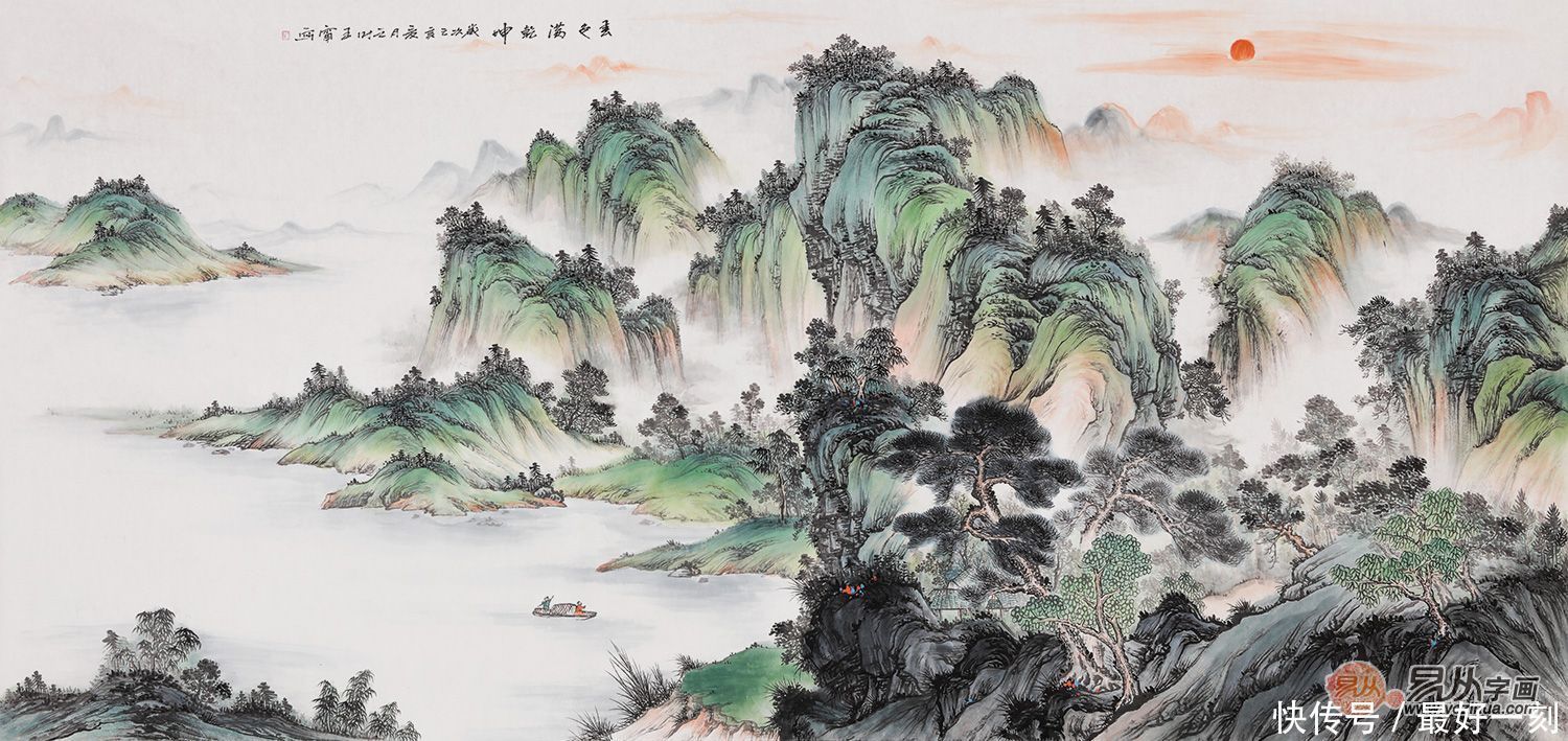 大自然|观美女画家张利的山水画 顿时有种除却巫山不是云的感慨