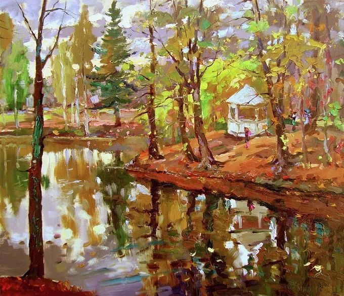 油画&浓郁的色彩,俄罗斯画家安德烈·米沙金的风景油画(二)