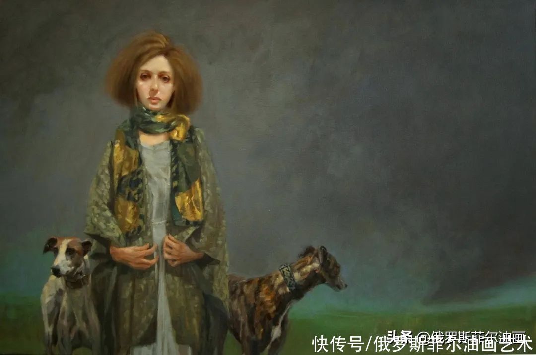 油画&美国画家桑德拉·弗朗德的油画里，充满了微妙而引人注目的情感