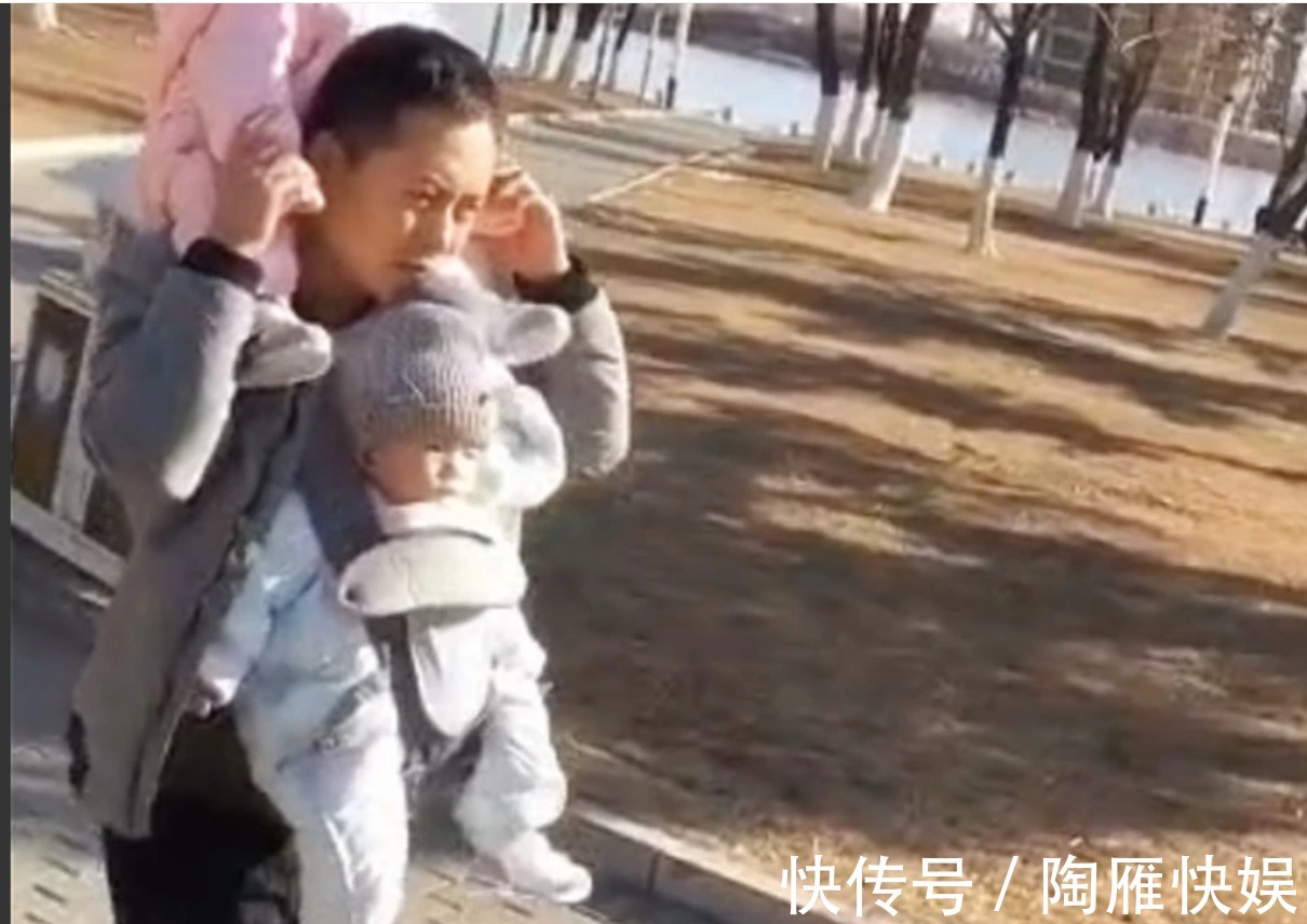 爸爸|自从生了龙凤胎之后,爸爸出门的画风是这样的,简直暖化了