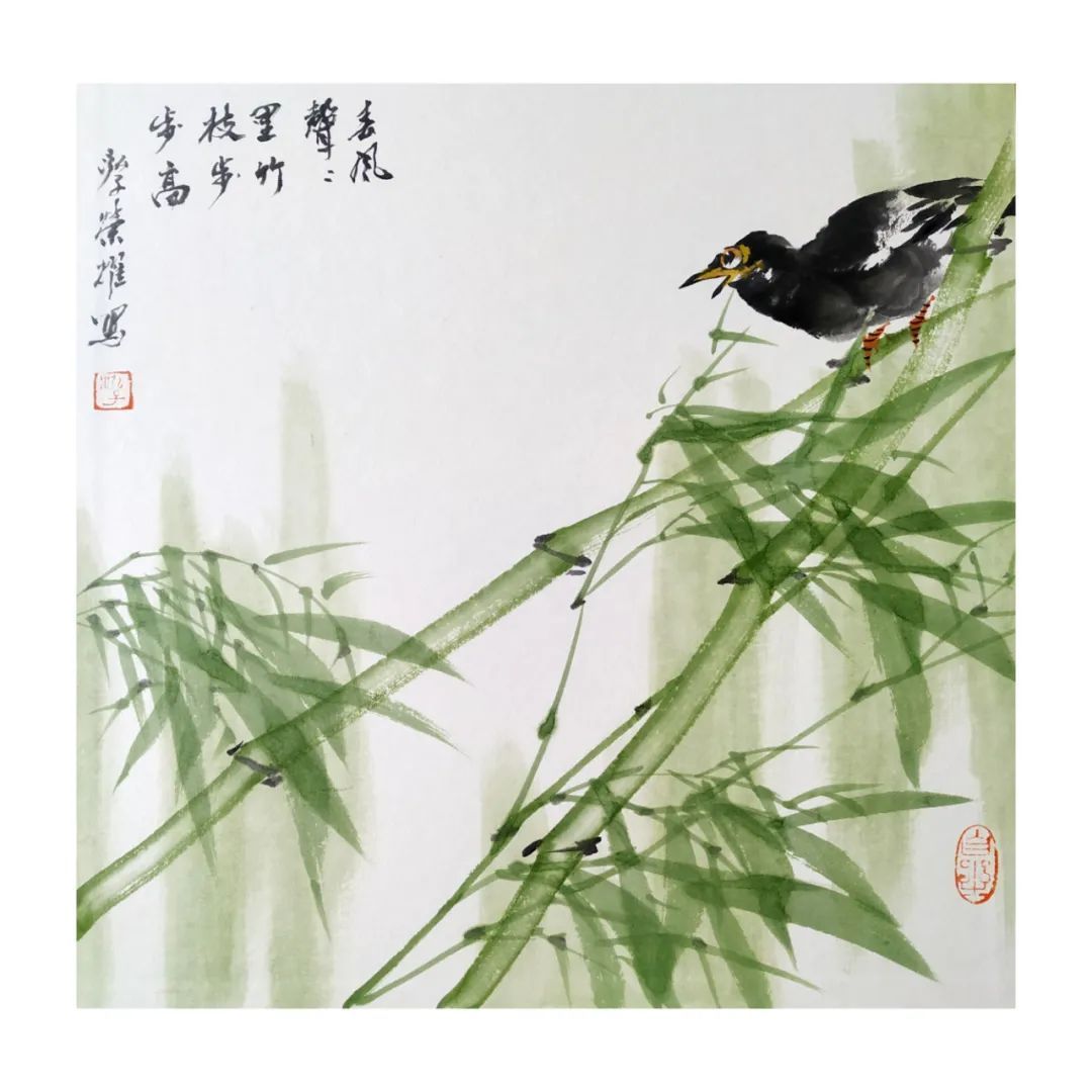 研究员!朱荣耀《壬寅新春,竹报平安》系列小品