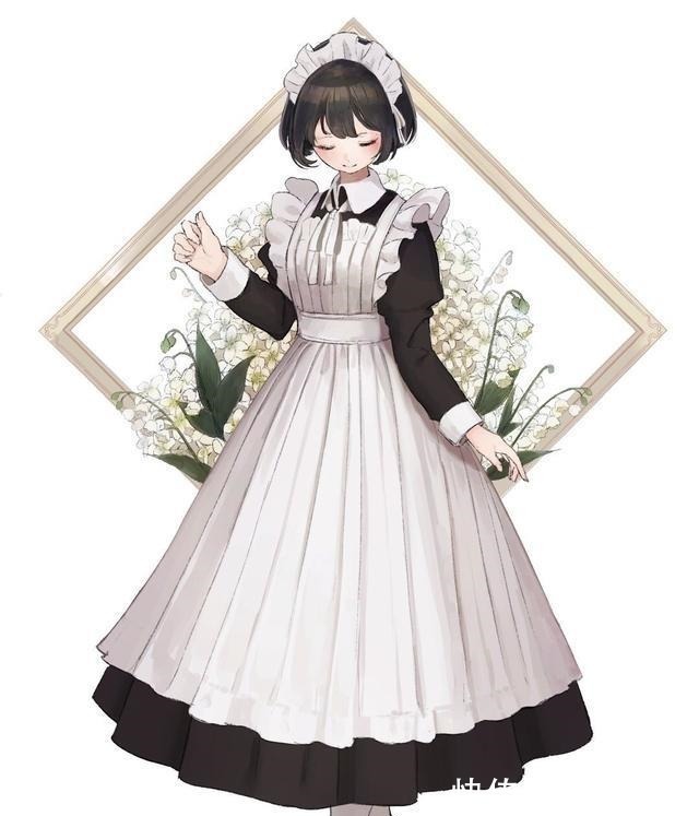 小姐姐|画师绘制鲜花风格女仆装,你最在意的花朵,代表着哪个小姐姐