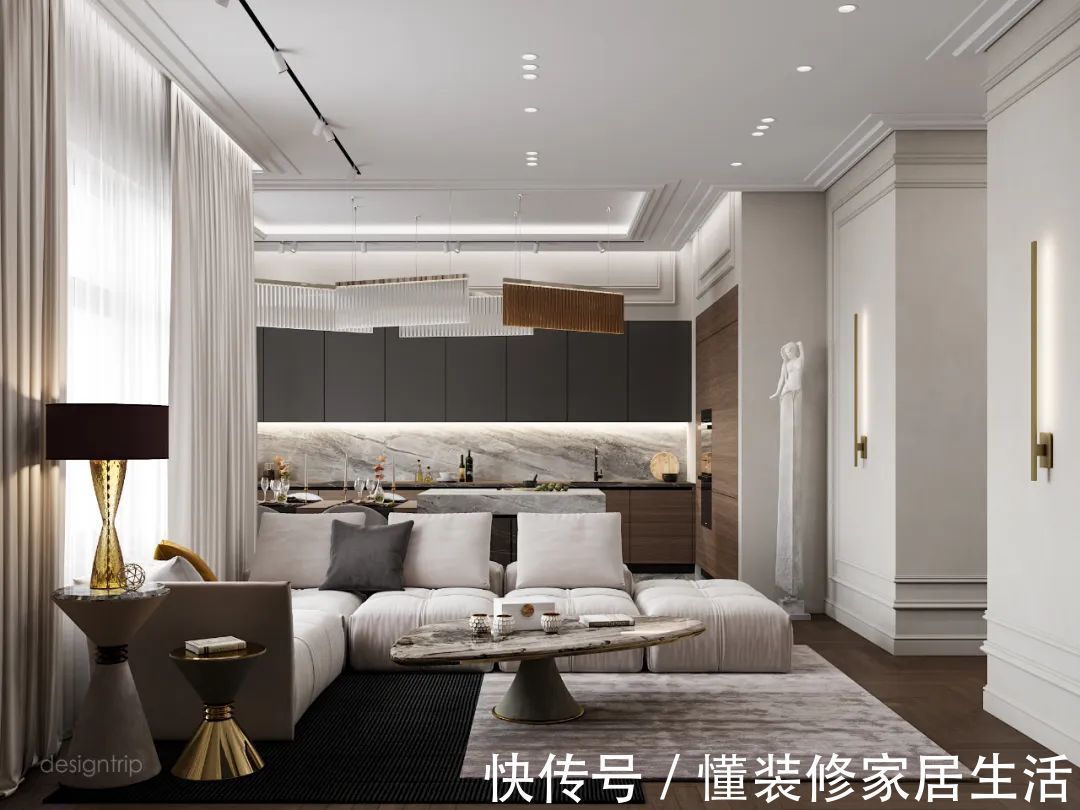 客厅|轻奢系客厅设计