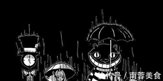 宠物小精灵|不同作品演绎《龙猫》名场面,绿巨人有点傻萌,柴郡猫足够阴森