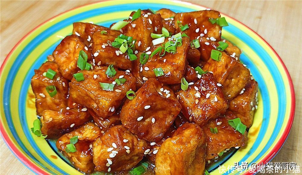 豆腐|教你好吃的糖醋脆皮豆腐,做法很简单,酸甜开胃,满满一盘不够吃