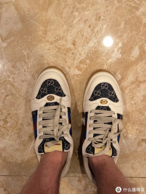 鞋子|穿搭开箱 篇四:穿着舒适的大牌鞋怎么选,Gucci古驰Screener牛仔蓝运动鞋开箱