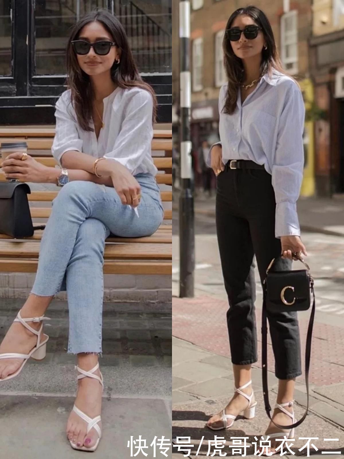 九分牛仔裤关键在鞋子，有品位的女人会配这3种，百搭时尚显气质