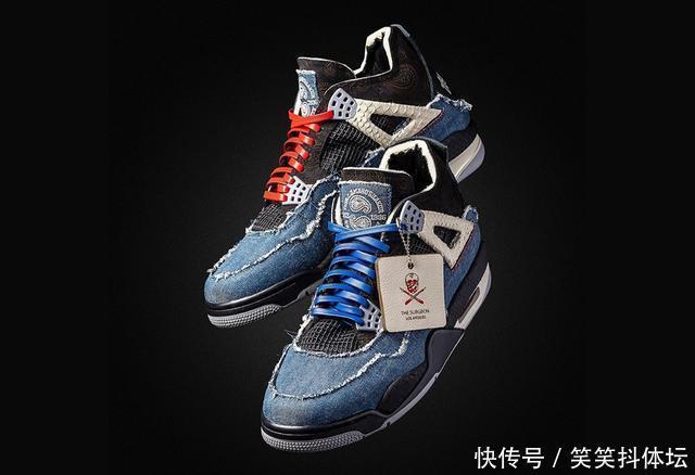 腰果花 致敬说唱巨星!这双牛仔腰果花AJ4只能看不能买