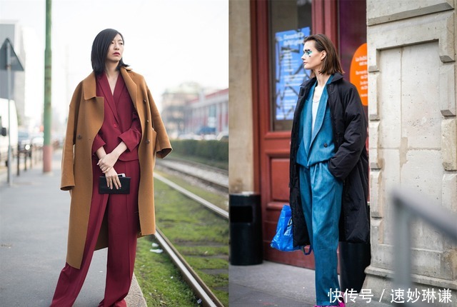 高级|有品位的女人,秋冬更爱穿大衣+长裤,知性优雅又时尚高级