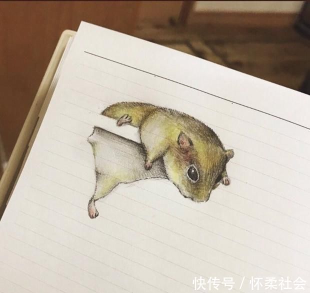 小兔兔#当本子遇到二次元插画师,爬上“栏杆”的小动物们实在太可爱了