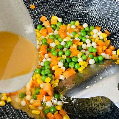粟米粒|鸡头米四色丁炒素