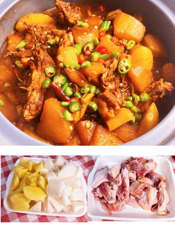 糖色|红烧鸡肉炖土豆