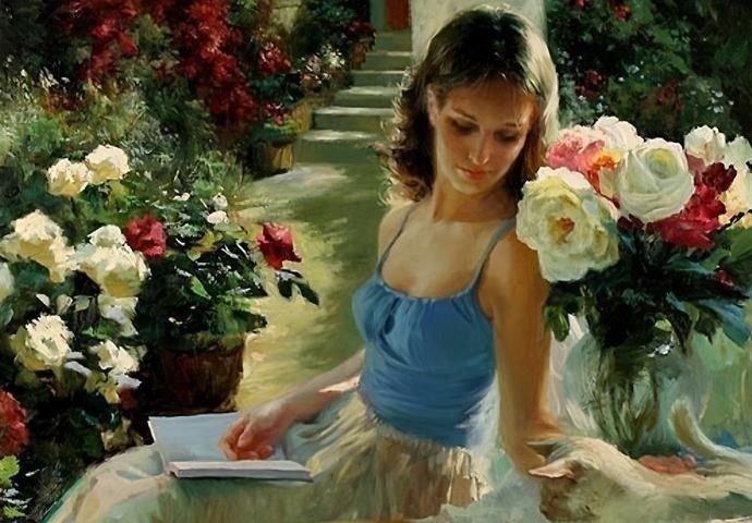 俄罗斯!人体艺术——俄罗斯画家人体油画中的美女娇艳如花