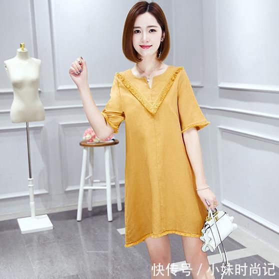 女人味十足 胖妹妹连衣裙就是那么的美,这个春季你穿了吗