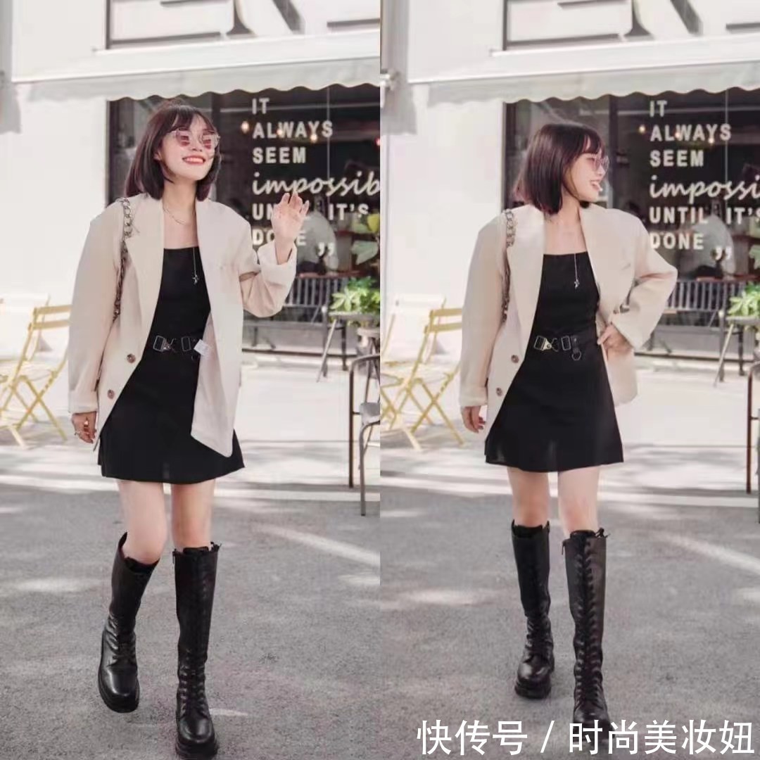 高跟鞋|身高只有1米52的她，却穿出1米65既视感，只靠穿搭就能做到？