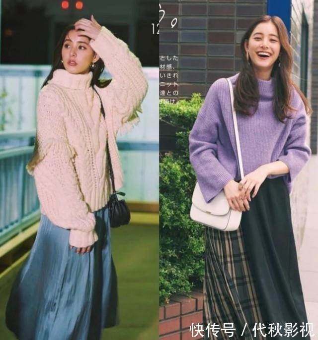 云朵|今年流行的“云朵毛衣”,配半身裙优雅又时髦,让你气质整个秋天