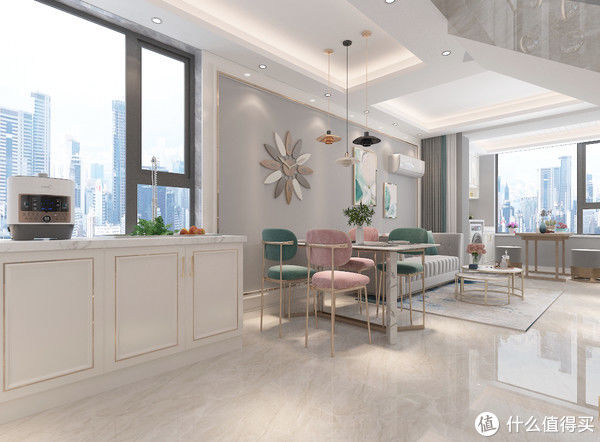 玄关|她45㎡loft公寓，坚持装修轻奢风，巧用线条，装出高级感，有品位