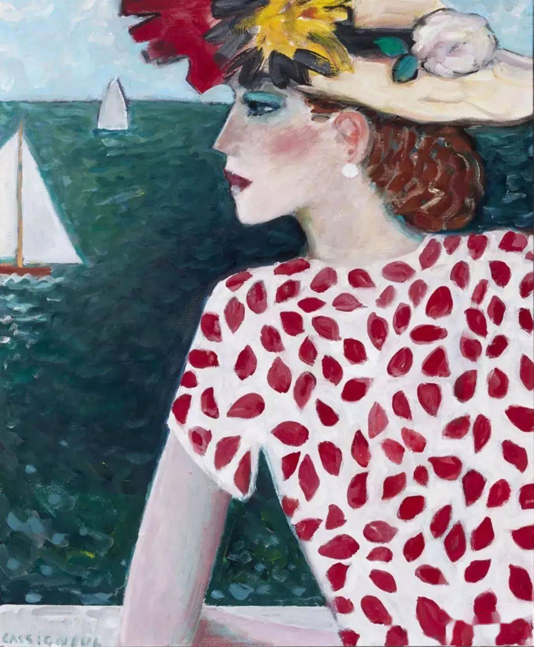 野兽主义#皮埃尔·卡西尼尔:领略野兽主义奔放节奏和表现主义浓烈意蕴油画作品