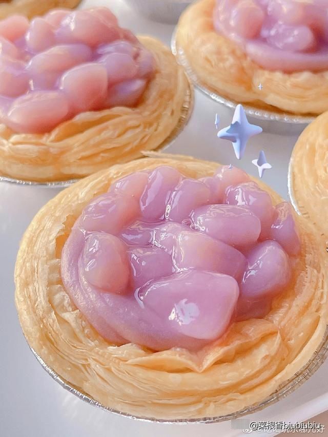 简单自制芋圆芋泥蛋挞奶香,好吃到停不下来