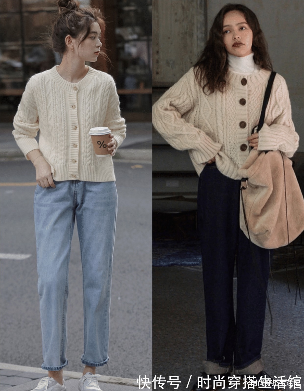 高领|一件白毛衣=时髦、优雅+高级,冬天这么穿温暖显瘦还好看