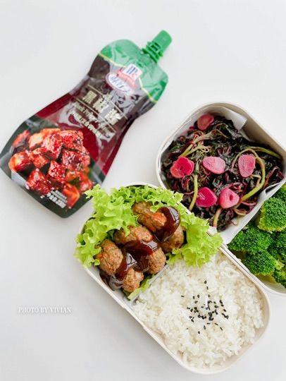 肉沫|汉堡肉排便当